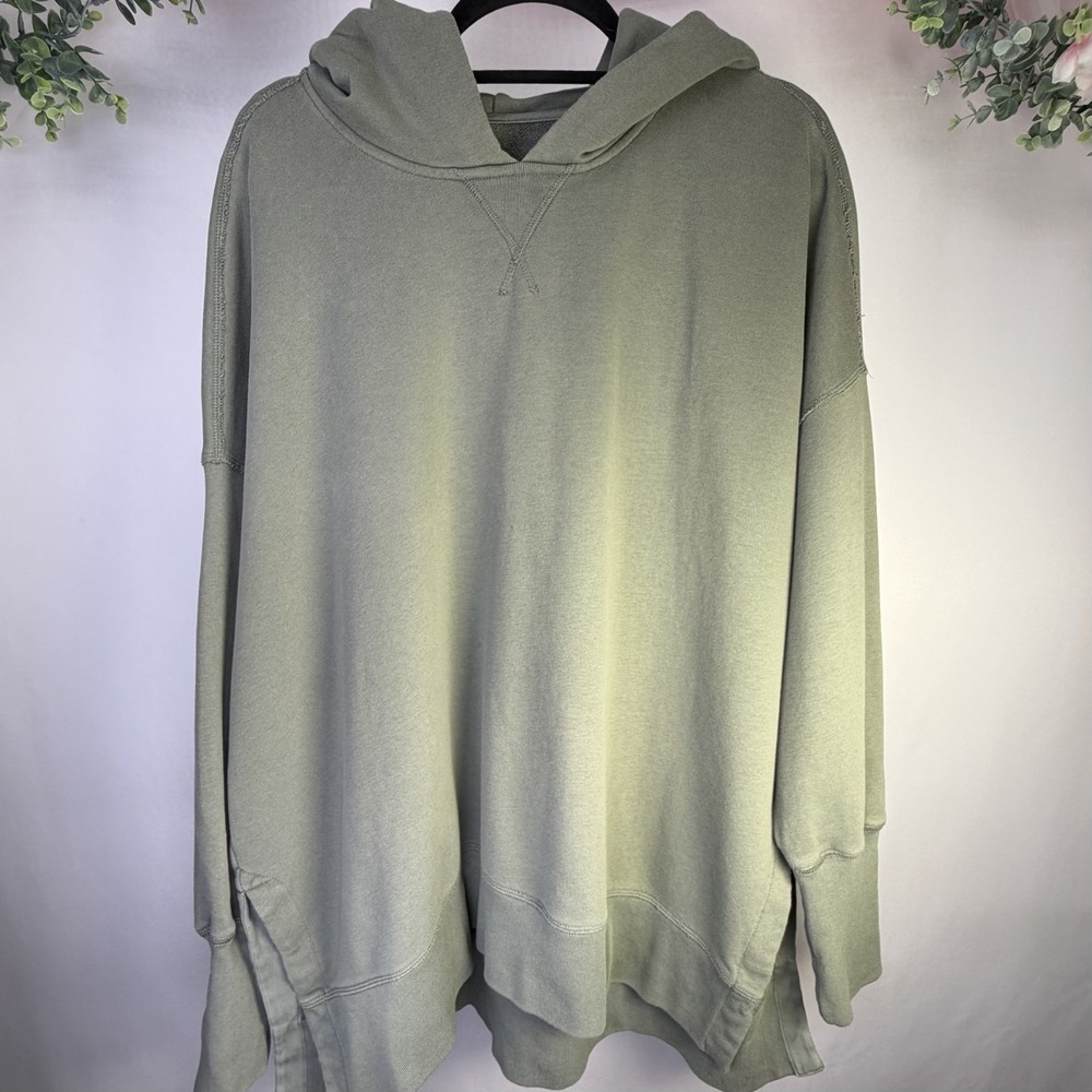 Abercrombie & Fitch Soft AF Essentials Oversized Pullover Fleece Hoodie Green XL